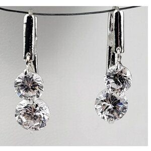 Sterling Silver & Cubic Zirconia Huggie Earrings